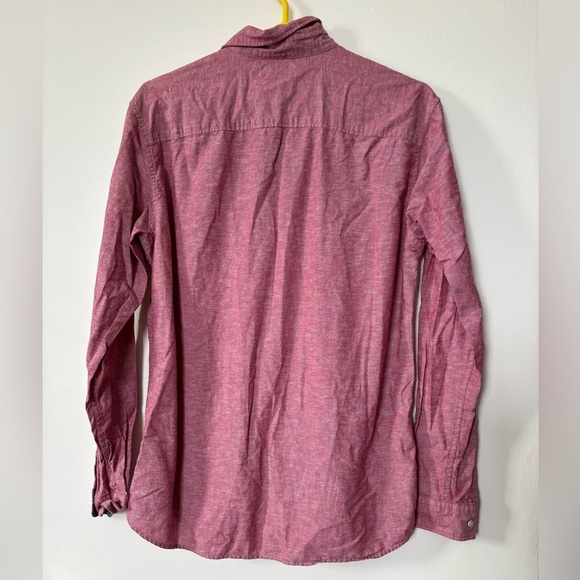 🎉4/30$🎉 Jack & Jones Red Chambray Shirt - L - Picture 5 of 5